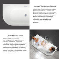 Wellsee Belle Spa 3.0 170x80 235901003 (пристенная ванна белый глянец, экран, ножки, сифон-автомат матовый черный) Image #5