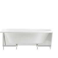 Wellsee Belle Spa 2.0 170x75 235805001 (пристенная ванна (левая) белый глянец, экран, каркас, сифон-автомат хром) Image #3