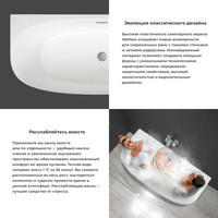 Wellsee Belle Spa 2.0 170x75 235804003 (пристенная ванна белый глянец, экран, каркас, сифон-автомат матовый черный) Image #5