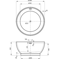 Wellsee Crepe de France 130x130 236701004 (отдельностоящая ванна белый глянец, экран, ножки, сифон-автомат золото) Image #9