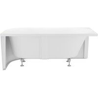Wellsee Collaro Mini 140x70 28870303R (пристенная ванна (левая) белый глянец, экран, ножки, сифон-автомат матовый черный) Image #3