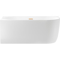 Wellsee Belle Spa 150x75 235701004 (пристенная ванна (левая) белый глянец, экран, каркас, сифон-автомат золото) Image #1