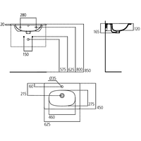 Ideal Standard Tesi Vanity 62.5x45 [T351001] Image #2