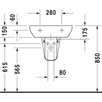 Duravit D-Code 55x43 (23105500002) Image #3