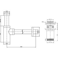 Lauter 21499-31 + клапан 21190G + сифон 21635G (золото) Image #18