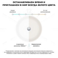 Wellsee Chalice Perfection 230623000 (отдельностоящий, без отверстия под смеситель, цвет матовый светло-розовый/глянцевый белый) Image #6