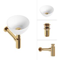 Lauter 21601E + клапан 21190G + сифон 21635G (золото) Image #1