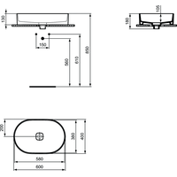 Ideal Standard Strada II Oval Vesse 60 T298101 Image #2