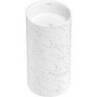 Wellsee Chalice Perfection 230619000 (отдельностоящий, без отверстия под смеситель, цвет матовый белый мрамор/глянцевый белый) Image #2