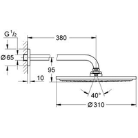 Grohe Rainshower Cosmopolitan 310 26066GN0 (холодный рассвет, матовый) Image #2