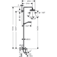 Hansgrohe Croma Select S 180 2jet [27351400] Image #2