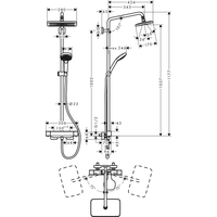 Hansgrohe Croma E Showerpipe 280 1jet 27630000 Image #2