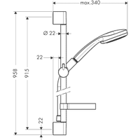 Hansgrohe Croma 100 Multi/Ecostat 1001 SLCombi 900 мм (27085000) Image #4