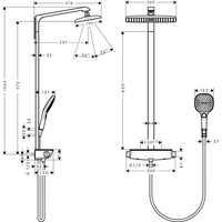 Hansgrohe Raindance Select E 360 1jet 27286400 (белый/хром) Image #14