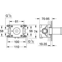 Grohe Grohtherm F 35034000 для подключения душевого шланга Image #2