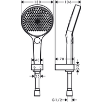 Hansgrohe Rainfinity 130 3jet 26852000 (хром) Image #2