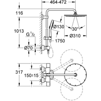 Grohe Rainshower System 310 27968000 Image #15