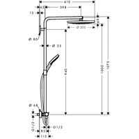 Hansgrohe Raindance Select Showerpipe 360 [27133000] Image #2