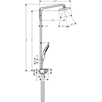 Hansgrohe Raindance Select E 360 Showerpipe [27112400] Image #2