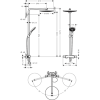 Hansgrohe Raindance Select S 300 2jet Showerpipe [27133400] Image #2