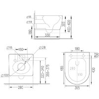 Roxen Antares Bidet в комплекте с инсталляцией StounFix Dual Fresh 6 в 1 968457 (кнопка: брашированное золото) Image #7