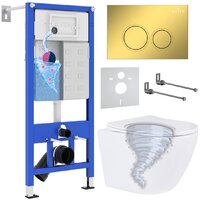 Roxen Antares Tornado в комплекте с инсталляцией StounFix Dual Fresh 6 в 1 968356 (кнопка: золото глянцевое) Image #1