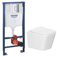 Lauter Square 214903 + GROHE Rapid SL 38772001 (прямоугольная, хром)