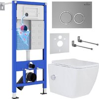 Roxen Cube Bidet One Rimless 6 в 1 StounFix Dual Fresh 533185 (кнопка: матовая)