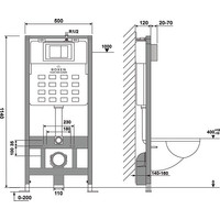 Roxen Simple Compact в комплекте с инсталляцией StounFix Dual Fresh 6 в 1 943570 (кнопка: хром матовый) Image #9