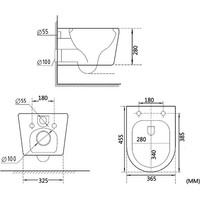 Roxen Simple Compact в комплекте с инсталляцией StounFix Dual Fresh 6 в 1 913681 (кнопка: хром глянец) Image #4