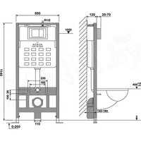 Roxen Antares Black в комплекте с инсталляцией StounFix Dual Fresh 6 в 1 964671 (кнопка: белый глянец) Image #4