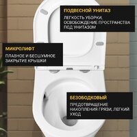 Saniteco KW-9005W в комплекте с инсталляцией + 64110 + S-IN-MZ-VECTOR Image #8