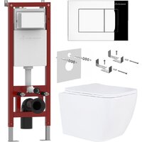 Roxen Cube в комплекте с инсталляцией Asten Readle Zentralmodul AR0601-135CH с кнопкой (хром глянец) Image #1