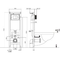 Roxen Cube в комплекте с инсталляцией Asten Readle Zentralmodul AR0601-135CH с кнопкой (хром глянец) Image #20