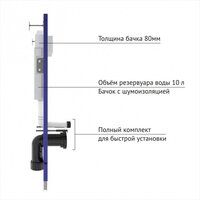 Saniteco KW-99046 в комплекте с инсталляцией + 525 040000 + L3 040013 Image #6