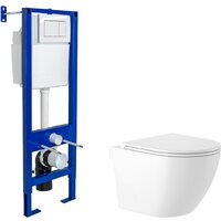 Saniteco KW-9003W Rimles + Berges АТОМ 410 040333 (с кнопкой) Image #1