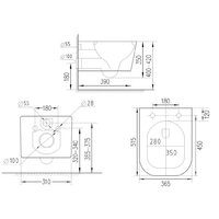 Roxen Cube Bidet 530135-01X Rimless Soft Close с функцией биде Image #14