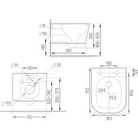 Roxen Cube в комплекте с инсталляцией StounFix Dual Fresh 6 в 1 968469 (кнопка: брашированное золото) Image #12