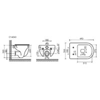 Ceramica Nova Modena Rimless CN6063MC (капучино матовый) (с сиденьем) Image #12