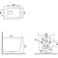 Lauter Square 214903 + GROHE Rapid SL 39504000 (округлая, хром) Image #20