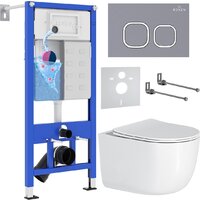 Roxen Vortex в комплекте с инсталляцией StounFix Dual Fresh 6 в 1 966439 (кнопка: серый бетон)
