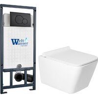 Saniteco KW-9004W в комплекте с инсталляцией + Marberg 507 RD MT-BL + Marberg 507 Image #1