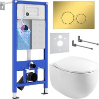 Roxen Egg в комплекте с инсталляцией StounFix Dual Fresh 6 в 1 968031 (кнопка: золото глянцевое ) Image #1