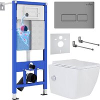 Roxen Cube Bidet One Rimless 6 в 1 StounFix Dual Fresh 608961 (кнопка: матовая) Image #1