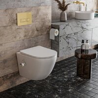 Roxen Antares Bidet в комплекте с инсталляцией StounFix Dual Fresh 6 в 1 968099 (кнопка: брашированное золото) Image #8