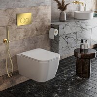 Roxen Cube в комплекте с инсталляцией StounFix Dual Fresh 6 в 1 968014 (кнопка: золото глянцевое ) Image #9