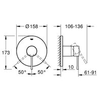 Grohe Essence 24057GN1 (холодный рассвет, матовый) Image #4