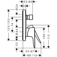 Hansgrohe Talis E 71745700 (белый матовый) Image #2