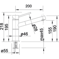 Blanco Alta-S Compact Silgranit (темная скала) [518809] Image #2