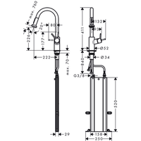 Hansgrohe Talis M52 73863800 (стальной) Image #2